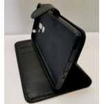 Black Book Case Flip with Strap For Nokia 7 Plus TA-1041 Slim Fit Look